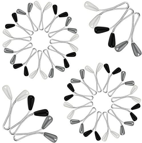 Förpackning med 24 Tröjor clips dam, hijab pin, pärlklämma, halsduk pin, tårdroppe clip, utsmyckning halsduk brosch, säkerhet clips nål för kvinnor, 3 färger