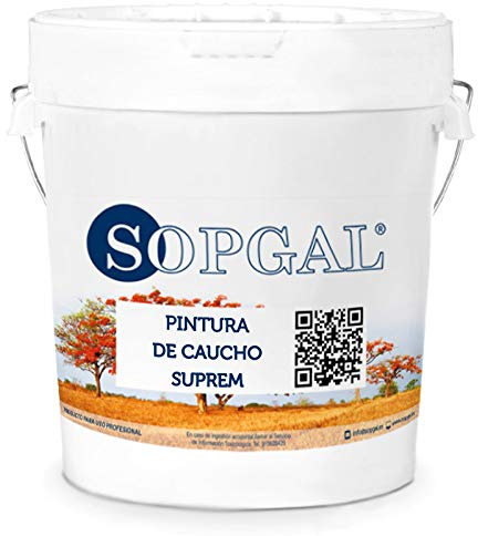 Sopgal Pintura de Caucho Suprem (20 kg - Teja) - Resina impermeabilizante para terrazas, cubiertas y tejados