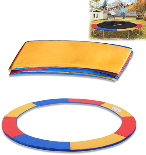YRHome Trampolin Randabdeckung Federabdeckung Ø 244cm 305cm 366cm UV-Beständigkeit Reißfest Randschutz Sicherheitsmatte Trampolinzubehör Standardgröße für Trampoline Mehrfarbig