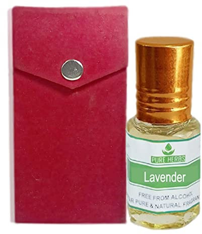 Pure Herbs Lavendel ATTAR Alkoholfrei, Unisex, geeignet für Anlass, Partys und den täglichen Gebrauch, 50 ml