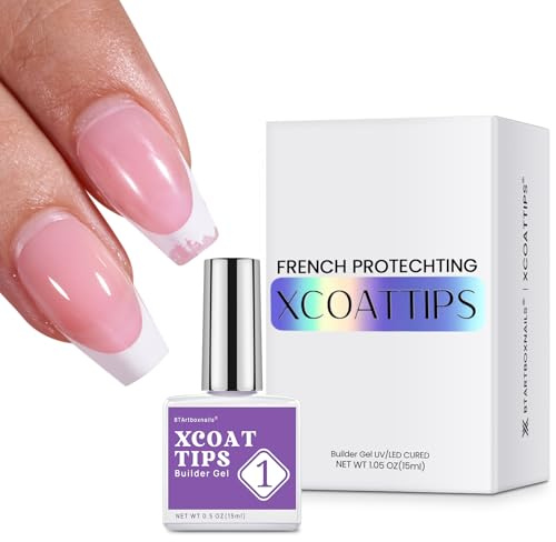 BTArtbox Builder Gel 15ml für XCOATTIPS French Nägels, kein Abplatzen der French Tips mehr, lange Haltbarkeit 30+ Tage