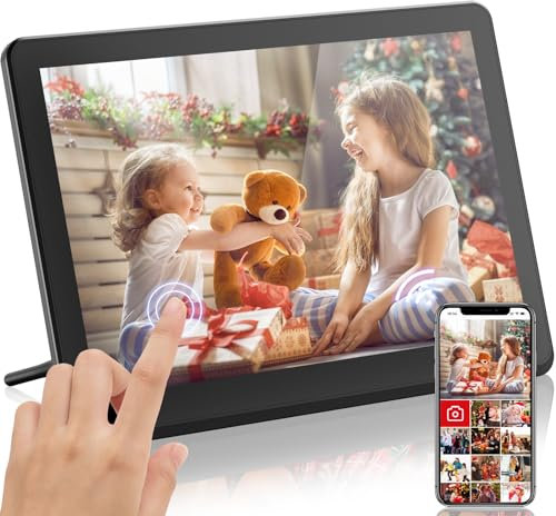 FamBrow 8.2 Inch WiFi Digital Photo Frame,Smart Picture Frames with 1280x800 IPS LCD Touch Screen, Electronic Photo Frame Share Photos Videos Anywhere
