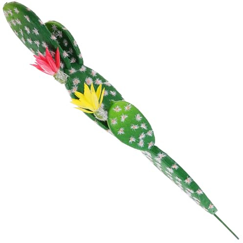 POPETPOP Statua Cactus Decorativa Artificiale Verde in Plastica per Casa | Effetto Realistico, Stile Minimalista Creativo, Arredo Tavolo e Paesaggio Domestico