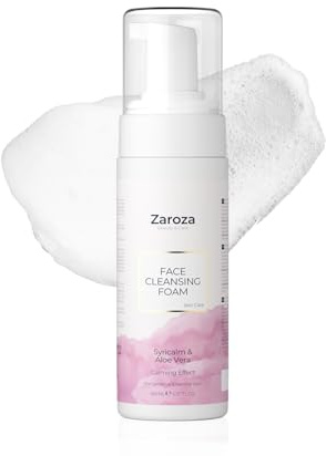 Zaroza Face Cleansing Foam – Gentle Daily Cleanser with Niacinamide & Green Tea – For Sensitive, Oily & Acne-Prone Skin – 150ml
