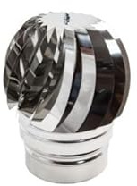 Comignolo a sfera girevole eolico in acciaio inox - vari diametri (ATTACCO FEMMINA DIAM. 150 mm)