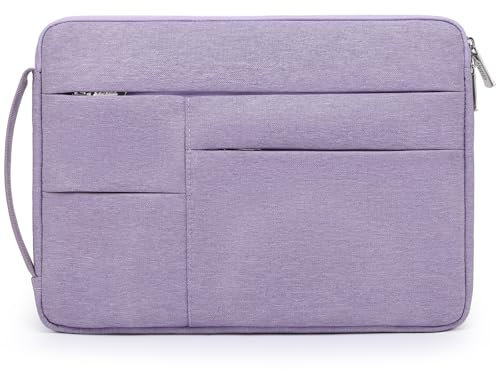 HYZUO 15-16 Zoll Laptop Hülle Tasche für MacBook Pro 16 M4/M3/M2/M1 2025-2019, 15 Surface Book, Tragbare Schutzhülle für 15 15,6 Dell HP Lenovo ThinkBook Asus Acer Samsung, Flieder Lila