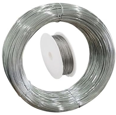 SkyjOy Stahlseil Länge 100 Meter-1 Meter 304 Edelstahl Weich-/Hartstahldraht Einzelstrang Zurrdraht Weicheisendraht Rostfrei Durchmesser 0,02 mm-3 mm Drahtseil(0.1mm X 100M,Hard Steel Wire)