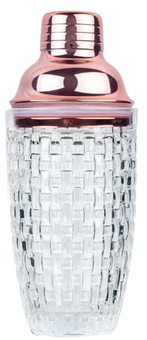 Qeunrtiy Juego de Coctelera de Vidrio de 13 Oz - Coctelera de Vidrio para CóCteles, Cocteleras y Cocteleras