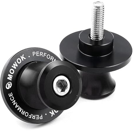 M6 Diábolos Basculante de Deslizadores Tornillo del Soporte de Motocicleta para MT09 MT10 MT25 R7 R1 R6 R9 FZ1 FZ6 FZ8 TRACER 7 9 GT XSR900 Tenere700 Benelli TRK 502 702 X Aprilia RS660 RSV4 (Negro)