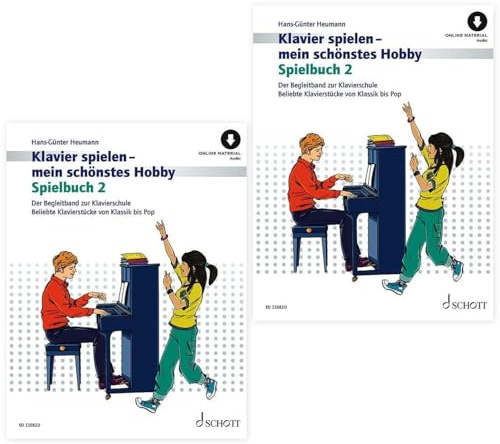 2x Spielbuch 2 von 'Klavierspielen - mein schönstes Hobby' (Doppelpack) ( ED 22682D, 9783795729370) + Soundman-Notenheft + 2 Pianobleistifte