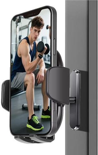 Vexara Gym Magnetic Phone Holder 360°Adjustable Golf Magnetic Phone Holder Gym Magnet Phone Mount Compatible with 4.7-6.9 Smartphones (Clip B)
