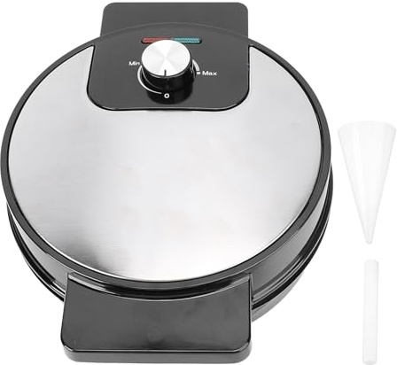 Fyearfly Waffle Cone Maker Fast Heating Non Stick Easy Clean Pancake Machine EU Plug