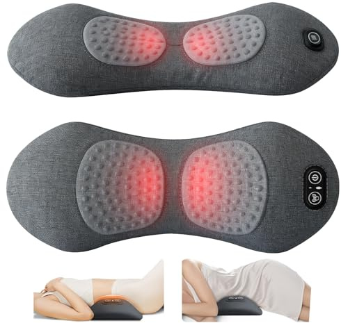 3 IN 1 Rücken Massage Gerät Back Massage Electric Lendenwirbel-Massagegerät | Elektrisches Lendenwirbel-Traktionsgerät, massagegerät rücken with Traction,Vibration & Heat, intelligentes Massagegerät