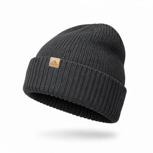 DANAEST 100% Merinowolle Beanie, Wollmütze Unisex Damen & Herren, nahtlos