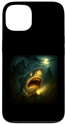 Shark Scary Horror Night Flashlight Halloween Ghost Case for iPhone 13