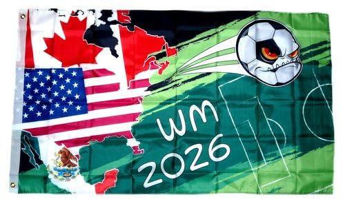 Fahne Flagge WM 2026 Fußball 90 x 150 cm