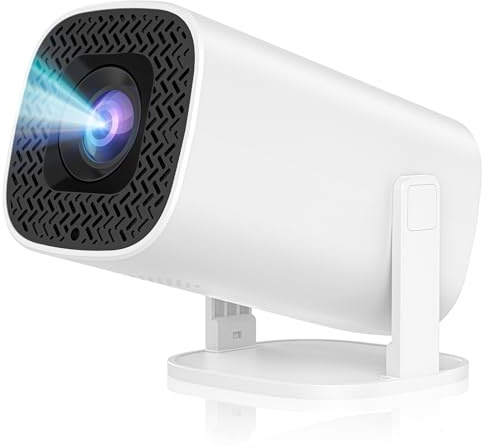 Mini Projector with WiFi and Bluetooth,4K 1080P Smart Portable Projector,Auto Focus & Keystone 180° Rotatable,Home Movie Video Projector for Bedroom Outdoor Compatible with Smartphone Laptop HDMI