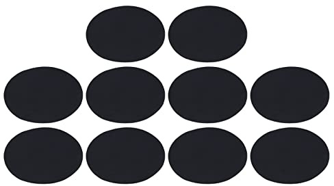 Riuulity Tapis de Barbecue Rond Revêtement PTFE Antiadhésif Réutilisable Tapis de Barbecue Résistant aux Hautes Températures 10 Pièces pour la Cuisson des Grillades