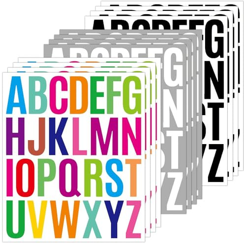 12 Blatt Klebebuchstaben, Buchstaben Aufkleber, personalisiert