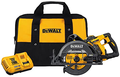 DEWALT FLEXVOLT 60V MAX* Circular Saw Kit, 7-1/4-Inch, Worm Style, 9.0Ah Battery (DCS577X1)