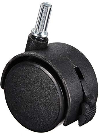 sourcing map 2inch Swivel Casters Nylon Twin Wheel 8mmx20mm Stem Furnitures Caster with Brake