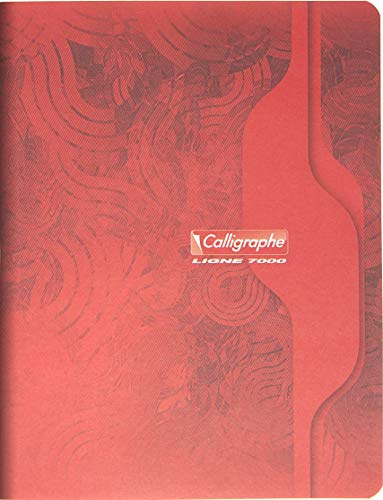 Calligraphe 7103C Lot de 10 Cahiers Agrafés (une Marque de Clairefontaine) - 17x22 cm - 96 Pages Grands Carreaux - Papier Blanc 70 g - Couverture Carte Offset - Couleurs Aléatoires