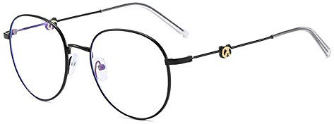 GEMSeven Schönes Mädchen Cartoon Panda Muster Myopie Brille Metall Kurzsichtige Brille