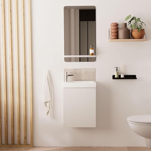 MOB-IN Meuble Lave-Mains Lisa + Miroir Tablette