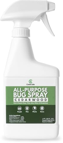 Cedarcide All-Purpose Bug Spray | Kill and Control Mosquitos, Fleas, Ticks, Ants | Made with Natural Essential Oils | Use on People, Pets & Kids (Cedarwood, Pint (16 Oz.))