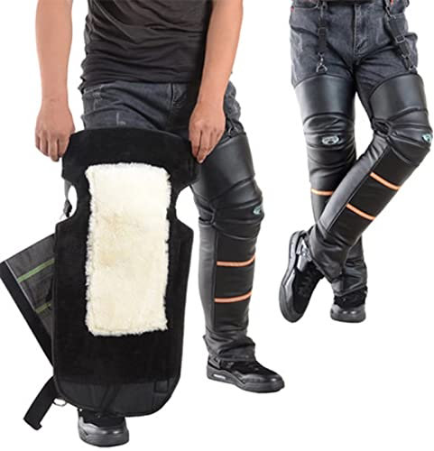 Ginocchiere termiche in resistente, Antivento Kneepad per Moto Equitazione, Invernali Ginocchiere Moto, Ginocchiere caldo cuscinetti termici invernali moto Electrombile ginocchio guardia di nero