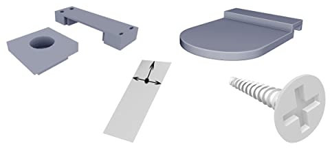 MW GROUP klemmträger plissee - Klemmfix für Plissee mit Bohren, Rollo, Minirollo - Plissee Ersatzteile - Set Rollo Halterung Fenster - Klemmträger, Plissee Klemmen (Grau mit Bohren)