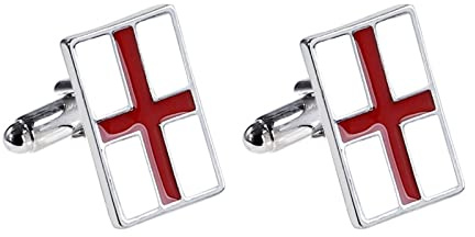 Homxi Manschettenknöpfe Herren Bräutigam,Cufflinks England Flagge Manschettenknöpfe Herren Personalisiert Silber Manschettenknöpfe Legierung