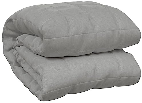 vidaXL Gewichtsdecke Grau 155x220 cm 7 kg Stoff