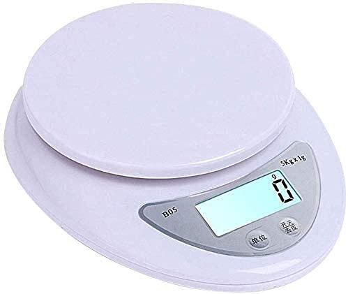AUGUSE Küchenwaage Digital Digitalwaage Elektronische Küchenwaage 1000 g / 0,1 g Genauigkeit mit Tablett, hintergrundbeleuchtetem LCD-Bildschirm und Tara-Funktion - Weiß (Color : 1000g/0.1g)