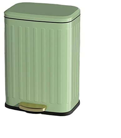 Pattumiera 6L / 12L Cucina domestica Soggiorno Pattumiera Pattumiera a pedale di grande capacità Bidone della spazzatura a doppio strato (Verde 12L)