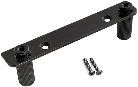 Musiclily Pro Gitarre Double Locking Tremolo Steg Haltebügel und M7-Bolzen Set für Floyd Rose Tremolosystem, Schwarz