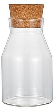 Pot en verre pétale Scellé Pot à thé de qualité alimentaire Pot de sucre de grande capacité Pot de stockage à rayures Pot en verre rond 28118 (600 ml)