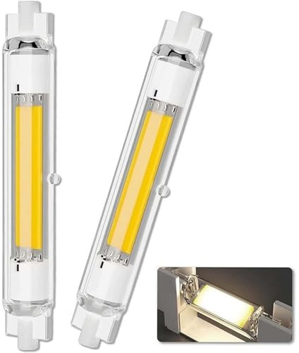 R7S LED 118mm 30W Dimmbar Lampe, R7S 118mm 30W LED COB Glühbirne Ersetzt R7S 200W 300W Halogenlamp, R7S LED 118mm 30W Leuchtmittel Naturweiß 4000K, Lampen 3000LM, AC 220V-240V, 360 Grad Licht, 2pcs