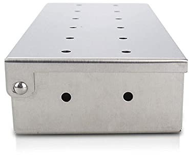 OUSIKA DOUBA Räucherbox for Holzkohlegrills im Innen- und Außenbereich, Holzkohle-Gasgrill, Fleisch, Raucharoma, Zubehör, Räucherbox Grill