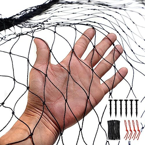 RATSTONE Rete Anti Uccelli,Rete Anti Uccelli Extra Forte Riutilizzabile,Reti Per Uccelli,(15m x 15m), rete da 25 mm, rete tessuta extra forte, rete per uccelli, rete per gatti, riutilizzabile