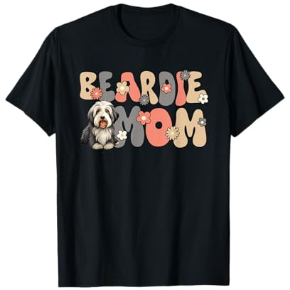 Bearded Collie Groovy World's best Beardie Mom T-Shirt