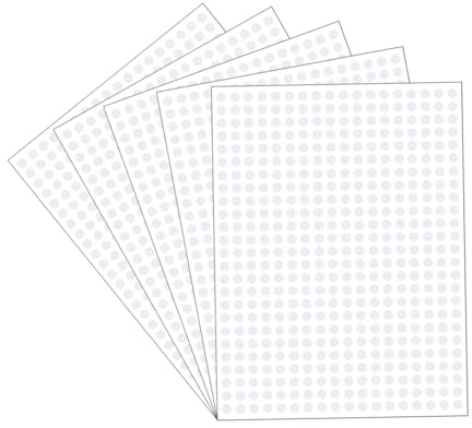 FSSTUD 4500 Stück 6 mm Farbcodierungspunkt-Aufkleber, selbstklebend, runde Etiketten, Kreise, Etiketten, farbige Organisationsetiketten, blanko, Preisaufkleber für Büro, Klassenzimmer, Weiß
