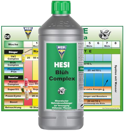 Hesi Blüh Complex 1L - Hochwirksamer Blütendünger für üppige Blütenpracht, NPK-Blüten-Dünger für alle Pflanzen, Hesi Bloom Complex fertilizer