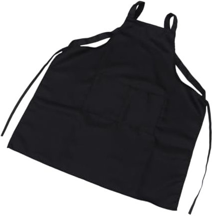 WATIIFUFU Schürzen für Erwachsene stillschürze überwurfschürze tosteter smock brieftasche Denim-Arbeitsschürze Latzschürzen Masse Kellnerschürze Servierschürze Neckholder-Schürze Black