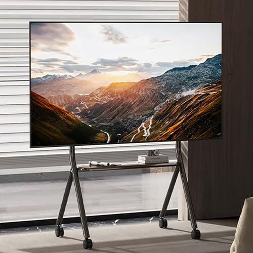 Caballete Soporte para TV móvil, trípode Caballete Soporte para TV para Pantalla LED LCD de 32 a 75 Pulgadas, Carro para TV móvil de Altura Ajustable para Dormitorio, Sala de Estar, Estudio B