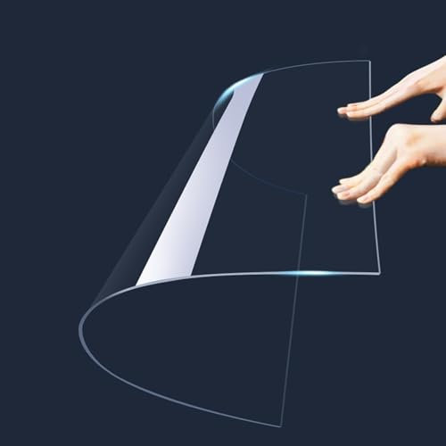 Transparente Polycarbonat-Dachplatte, 1,5 mm dick, transparente Tageslichtfolie mit UV-Schutz für Gewächshäuser, regenfeste Abdeckung für Frühbeete, 1 m x 1,5 m Breite x Länge