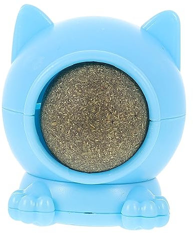 Sosoport Pet Cat Licking Toy Mit Katzenminze Rotierender Zahnpflegeball Für Katzen Interaktives Spielzeug Zur Verbesserung Der Zahnhygiene des Spielverhaltens
