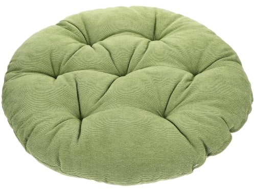 PRETYZOOM Stuhlkissen Kunstleder Runde Sitzmatte aus Plüsch mit Ergonomischem Design Druckentlastung und Fixierstreifen für Büro und Autositz