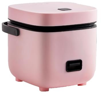 PanHuiWen Mini Rice Cooker 1 Person, Perfect Rice Cooker Miniature Rice Cooker 1.2 L, Fast Cooking without Burning,Pink