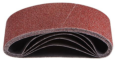 sourcing map 5pcs Nastri Abrasivi 76 x 457mm Levigatrice a Nastro Carta 40 Grana Ossido di Alluminio Nastro di carta vetrata per Levigatura Lucidatura Legno Metallo Vernice